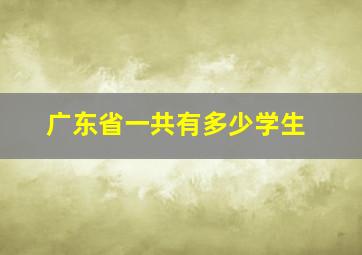 广东省一共有多少学生