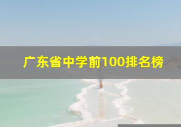 广东省中学前100排名榜