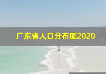 广东省人口分布图2020