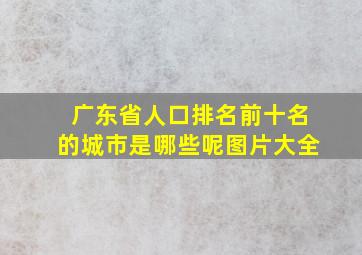 广东省人口排名前十名的城市是哪些呢图片大全