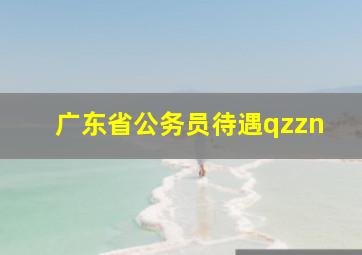 广东省公务员待遇qzzn