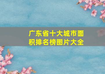 广东省十大城市面积排名榜图片大全