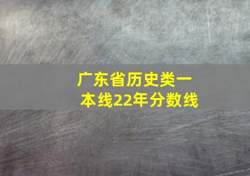 广东省历史类一本线22年分数线