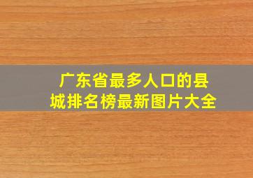 广东省最多人口的县城排名榜最新图片大全