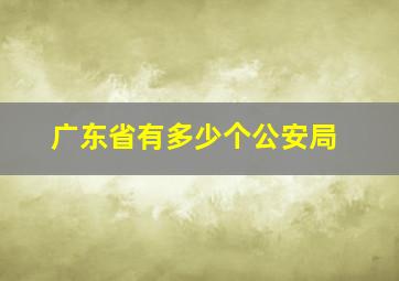 广东省有多少个公安局