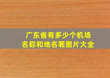 广东省有多少个机场名称和地名呢图片大全