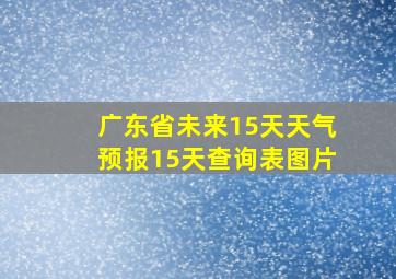 广东省未来15天天气预报15天查询表图片