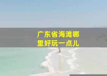 广东省海滩哪里好玩一点儿