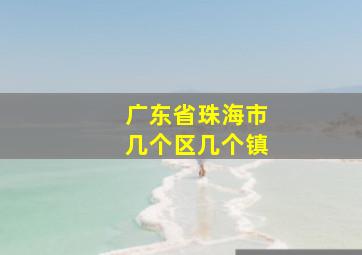 广东省珠海市几个区几个镇