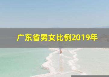 广东省男女比例2019年