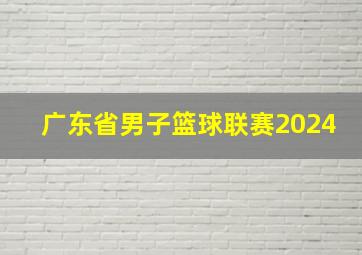 广东省男子篮球联赛2024