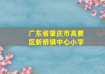 广东省肇庆市高要区新桥镇中心小学