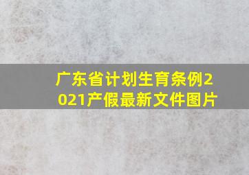 广东省计划生育条例2021产假最新文件图片