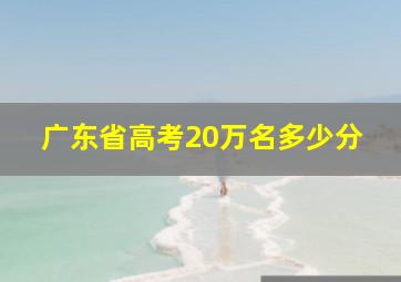 广东省高考20万名多少分