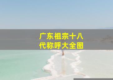 广东祖宗十八代称呼大全图