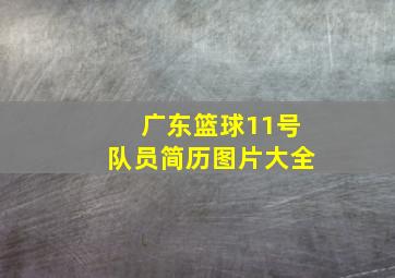 广东篮球11号队员简历图片大全