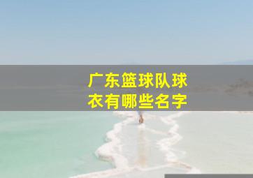 广东篮球队球衣有哪些名字