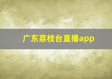 广东荔枝台直播app