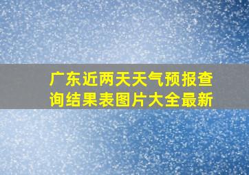 广东近两天天气预报查询结果表图片大全最新