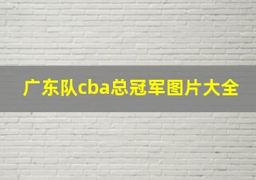 广东队cba总冠军图片大全