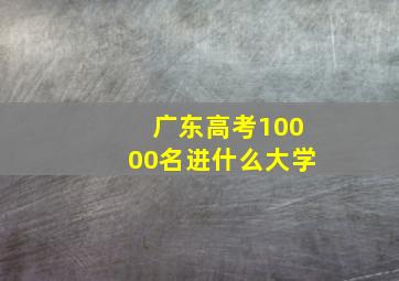 广东高考10000名进什么大学