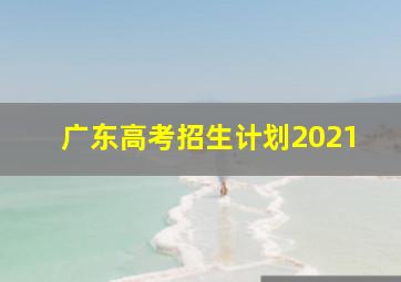 广东高考招生计划2021