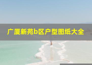 广厦新苑b区户型图纸大全