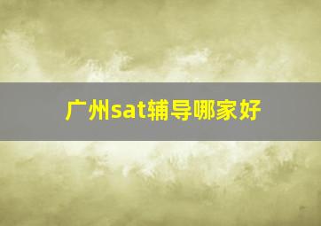 广州sat辅导哪家好