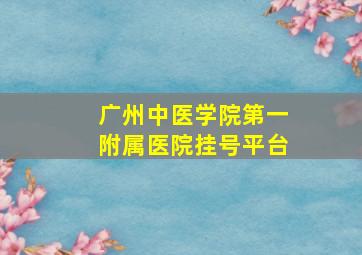 广州中医学院第一附属医院挂号平台