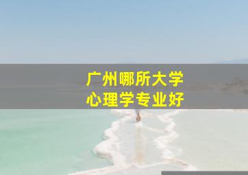 广州哪所大学心理学专业好