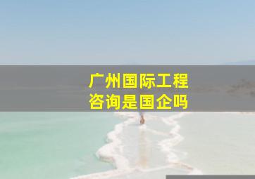 广州国际工程咨询是国企吗