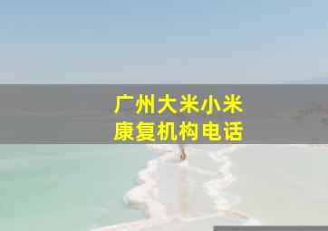 广州大米小米康复机构电话