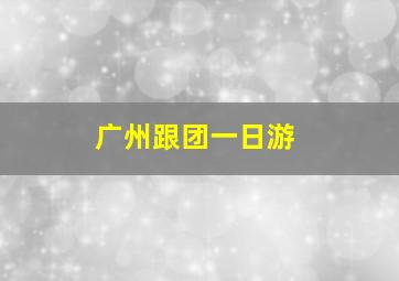 广州跟团一日游