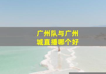 广州队与广州城直播哪个好