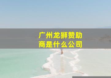 广州龙狮赞助商是什么公司