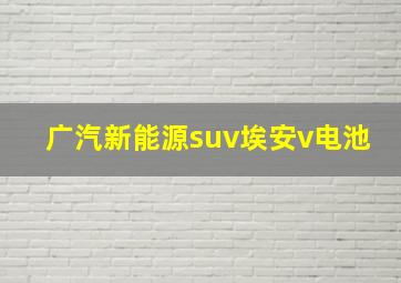 广汽新能源suv埃安v电池