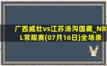 广西威壮vs江苏汤沟国藏_NBL常规赛(07月16日)全场录像