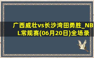 广西威壮vs长沙湾田勇胜_NBL常规赛(06月20日)全场录像