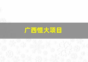 广西恒大项目