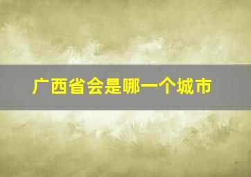 广西省会是哪一个城市