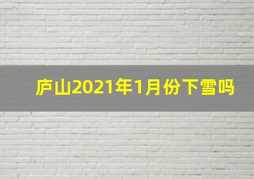 庐山2021年1月份下雪吗