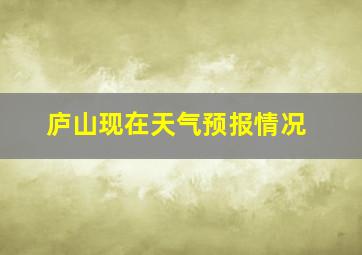 庐山现在天气预报情况