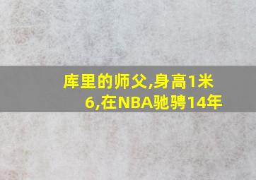 库里的师父,身高1米6,在NBA驰骋14年