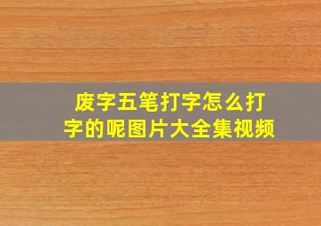 废字五笔打字怎么打字的呢图片大全集视频