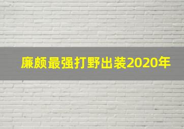 廉颇最强打野出装2020年