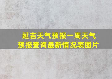 延吉天气预报一周天气预报查询最新情况表图片