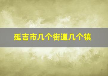 延吉市几个街道几个镇