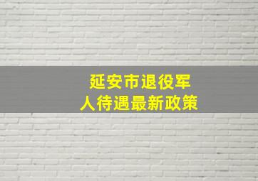 延安市退役军人待遇最新政策