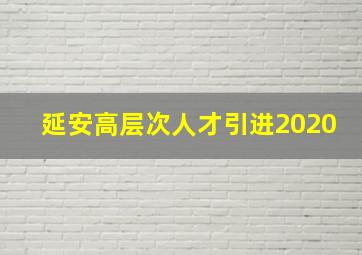 延安高层次人才引进2020