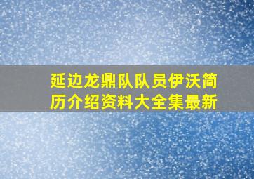 延边龙鼎队队员伊沃简历介绍资料大全集最新